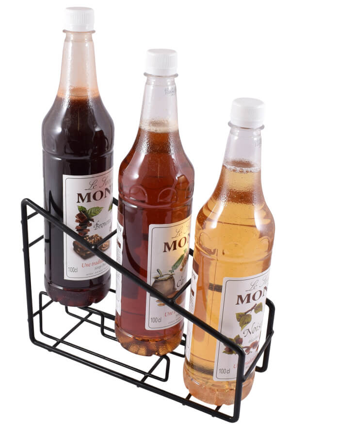 Metal Syrup Bottle Display Rack