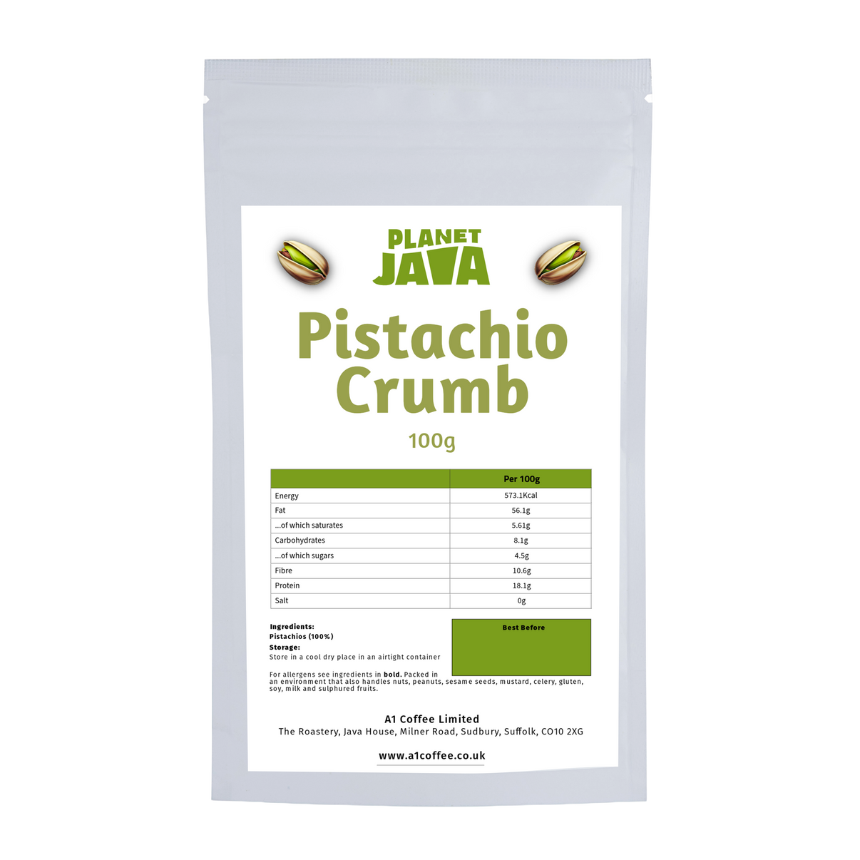 Planet Java Pistachio Crumb