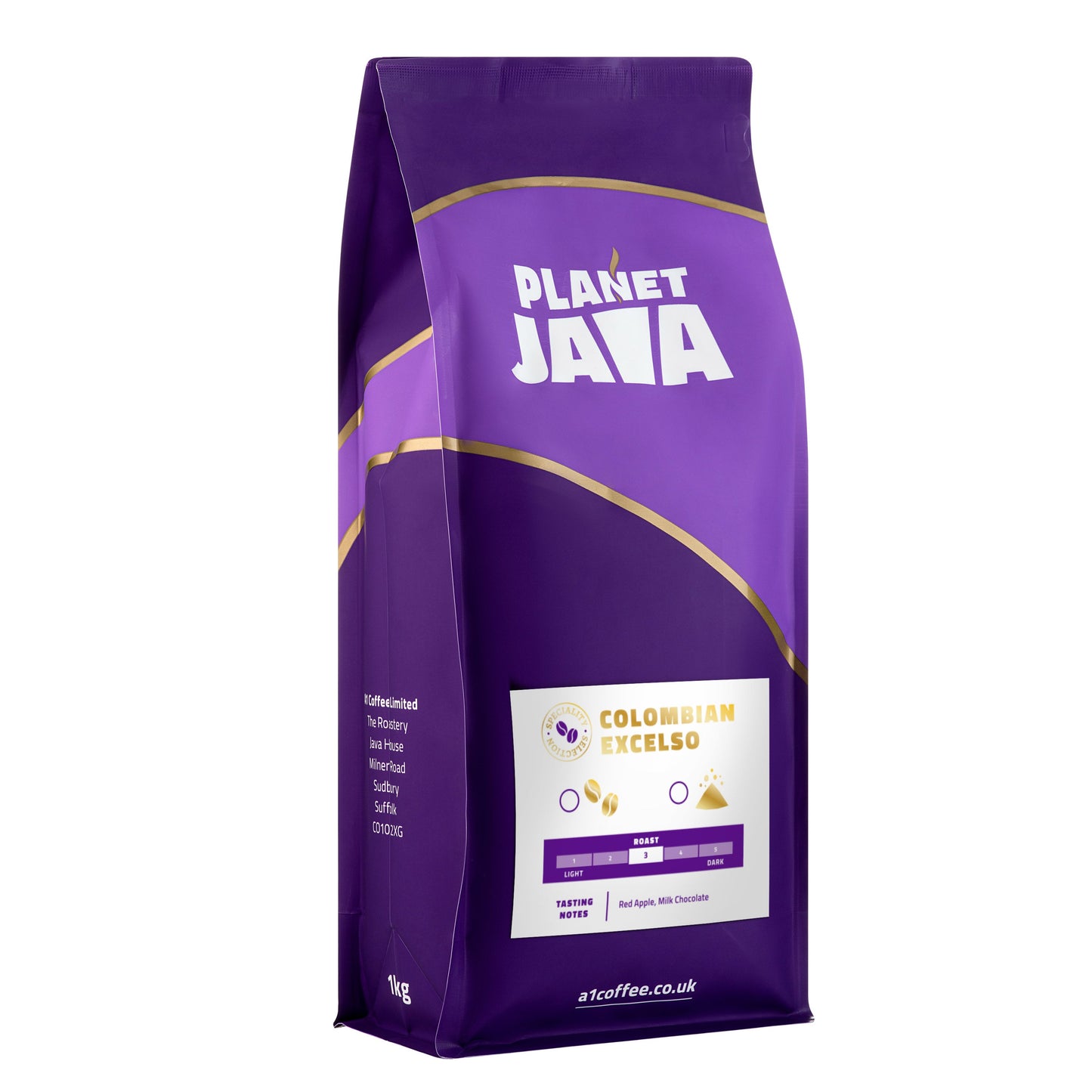 Planet Java Colombian Excelso EP 100 Arabica Coffee Beans 1kg
