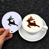 Reindeer Latte Art Coffee Stencil