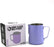 A lavender purple stainless steel milk pitcher next to its product packaging box, which is labeled 'RHINO CLASSIC MILK PITCHER' and 'LAVENDER'.