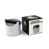 Rhino mini coffee waste bin with packaging on a white background