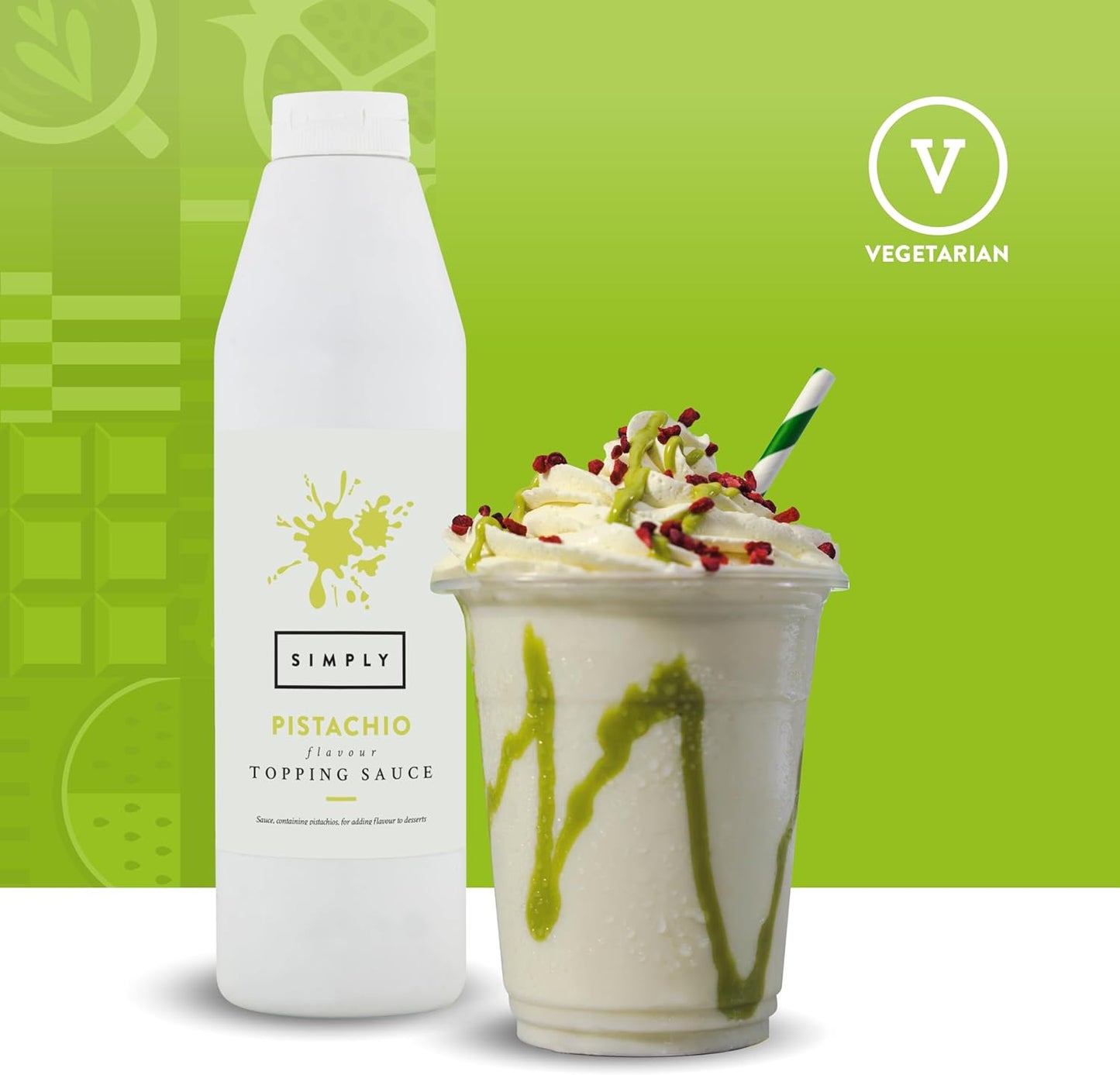 Simply Pistachio Squeezy Topping Sauce (1kg)