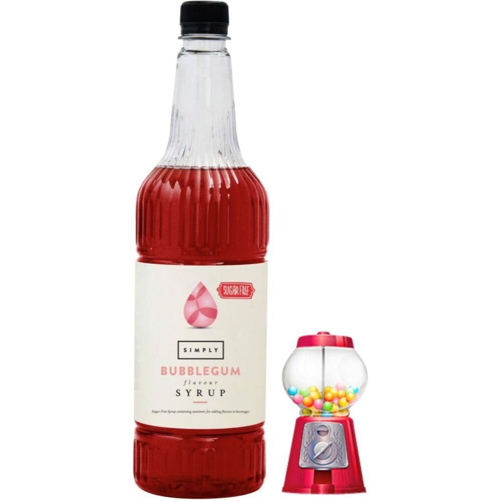 Simply Sugar Free Bubblegum Flavour Syrup | 1 Litre Bottle – Bulk Coffee