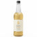 A bottle of Simply Eggnog Flavour Syrup with a cream label and black cap, filled with golden liquid, on a white background.