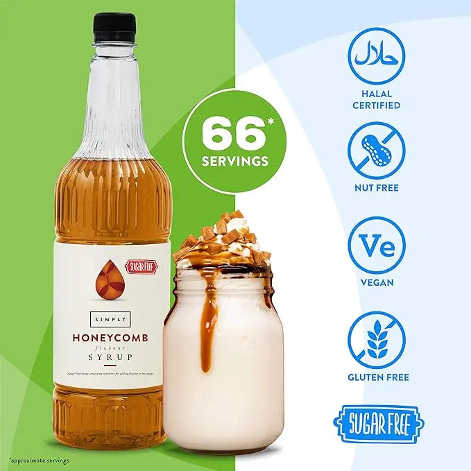 Simply Honeycomb Sugar Free Syrup (1 Litre)