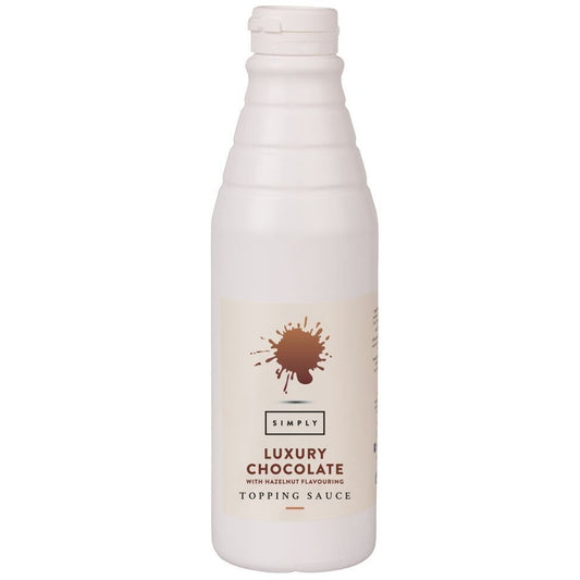 Simply Milk Chocolate Squeezy Topping Sauce With Hazelnut