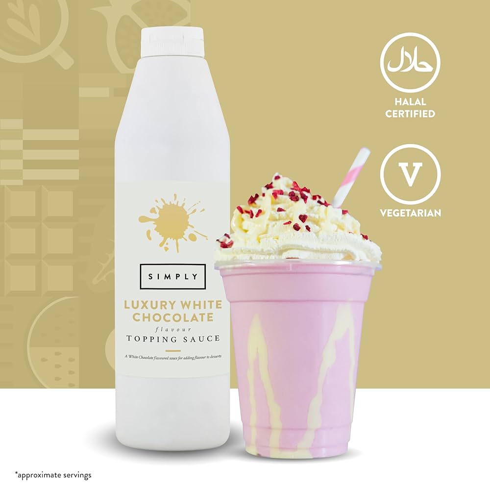 Simply White Chocolate Squeezy Topping Sauce (1kg)