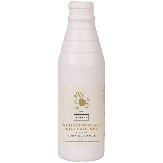 Simply White Chocolate Squeezy Topping Sauce With Hazelnut 1kg