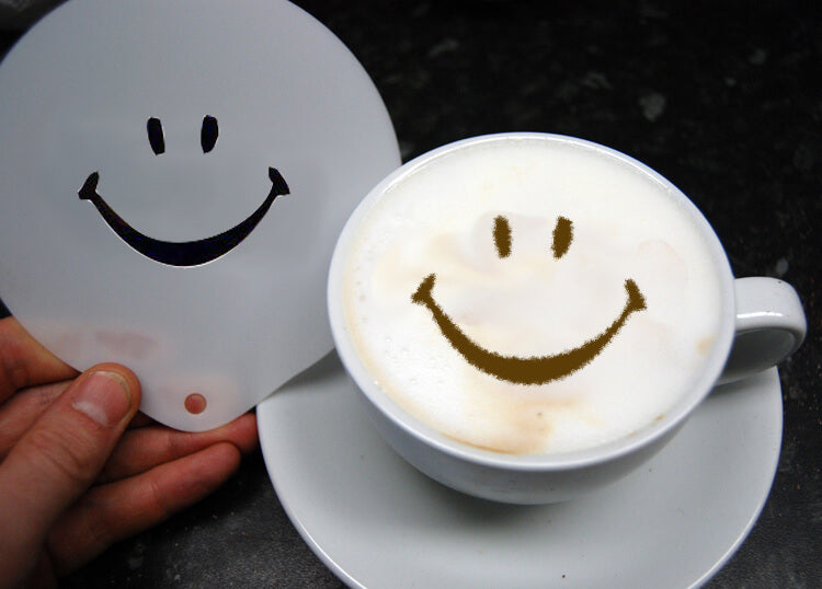Smiley Face Latte Art Coffee Stencil