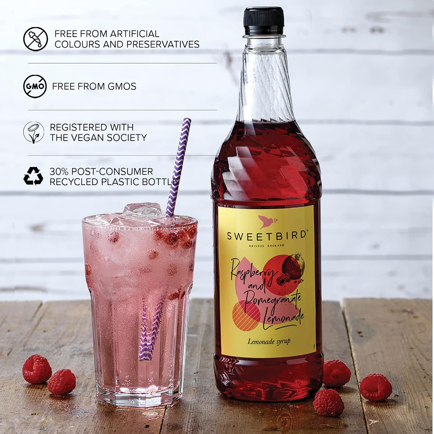 Sweetbird Raspberry & Pomegranate Lemonade Syrup