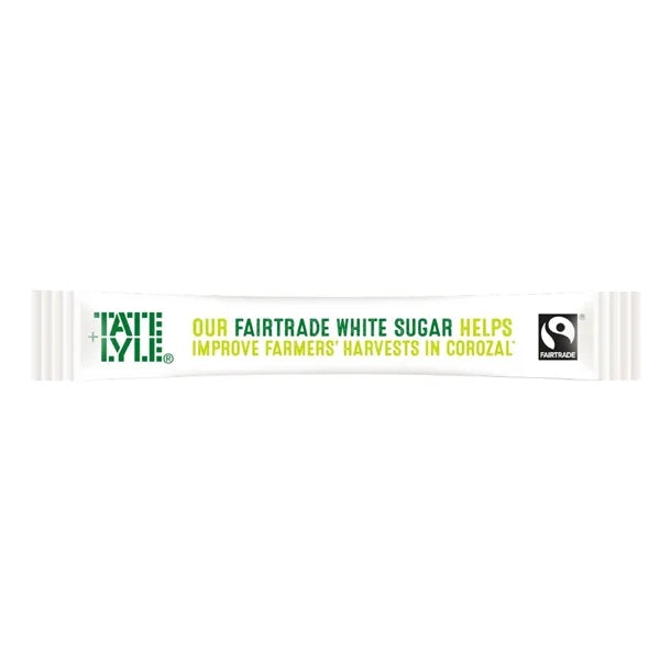Tate Lyle White Fairtrade Sugar Sticks 