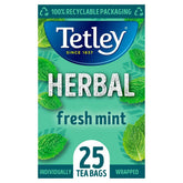 Tetley Herbal Fresh Mint Envelope Tea Bags 25