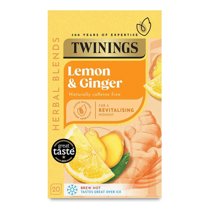 Twinings Lemon & Ginger String Tag & Envelope Tea Bags (20)
