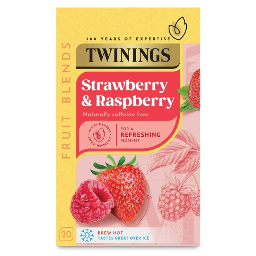 Twinings Strawberry & Raspberry Tea Bags (20)