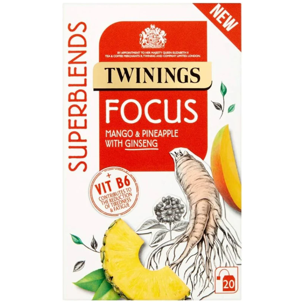Twinings Superblend Focus Envelope Tea Bags (20)