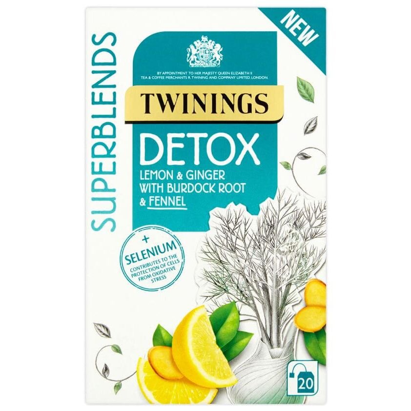 Twinings Superblend Detox Tea Bags with Selenium | Flavoured Teabags ...