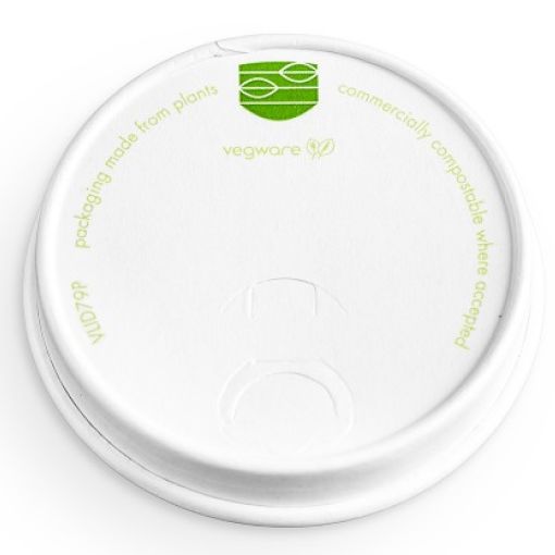 Vegware Paper Sip Lids For 8oz Cups 100
