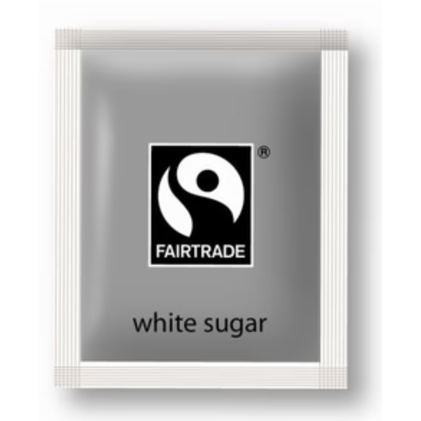 White Fairtrade Sugar Sachets