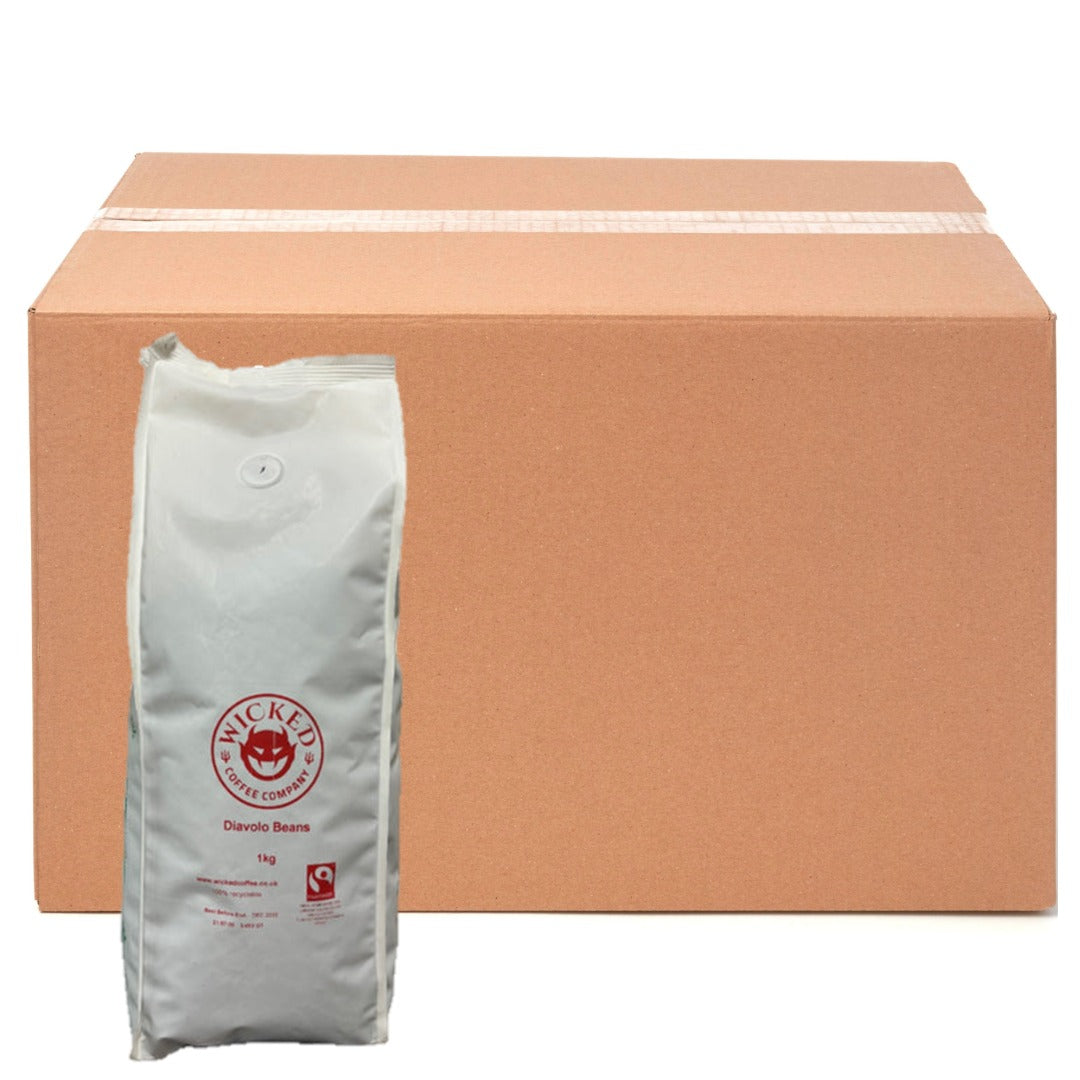 Wicked Fairtrade Diavolo Coffee Beans (20 x 1kg) - £12.99/kg