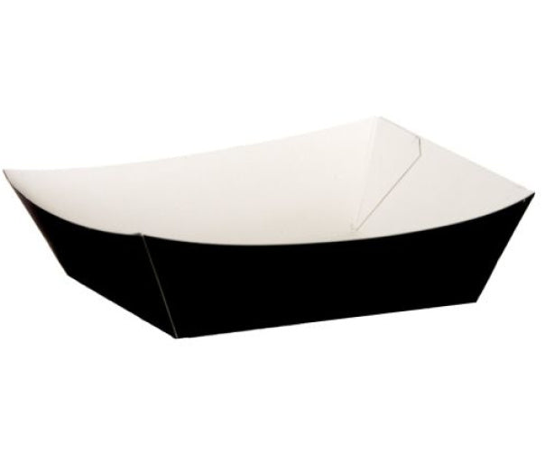 7" x 6" Black Cardboard Food Tray