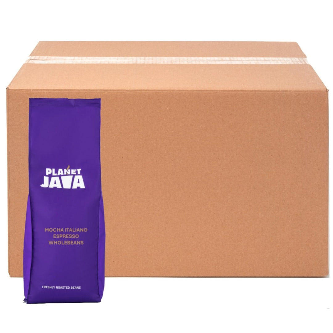 Planet Java Mocha Italiano Espresso Wholebeans (20 x 1Kg) - £11.49/kg