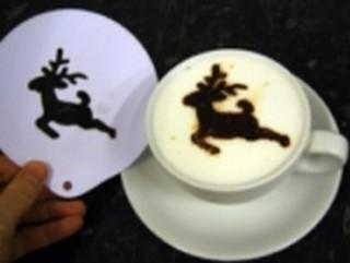 Reindeer Coffee Stencils