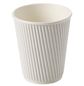 12oz White Ripple Cups